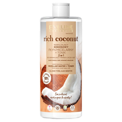 5903416026860 Eveline Cosmetics Rich Coconut 2w1 nawilżający kokosowy płyn micel