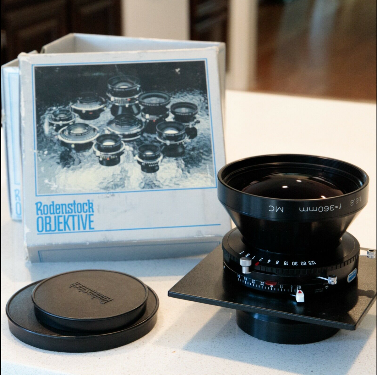 Rodenstock Sironar-N 360mm 6.8 Copal 3 Lens w/ Caps and Lens Board