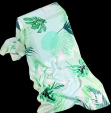 100% Silk mulberry Scarf Women shawl Wrap neckerchief floral green beige JH3-14