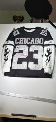 Manfinity Men's Jersey Chicago 23 Long Sleve Baseball Jersey