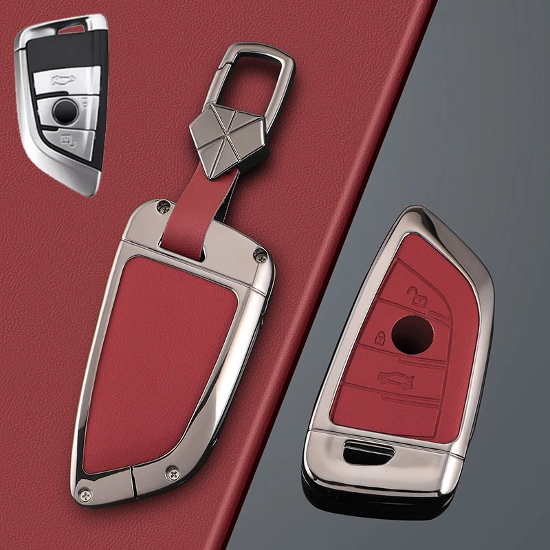 Funda Carcasa Llavero Coche Aleación Zinc Cuero Para BMW X1 X3 X4 2 5 6 7 X5 X5M X6 X7 Foto 4 de 4