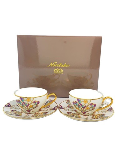Noritake Cups and Saucers Set of 2 GLD Used