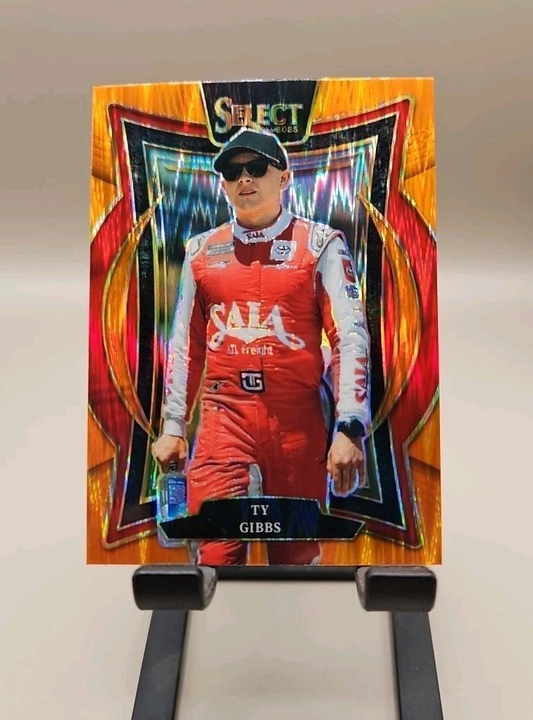 2025 Panini Select - Grandstand, Ty Gibbs #94 Orange Flash Prizm