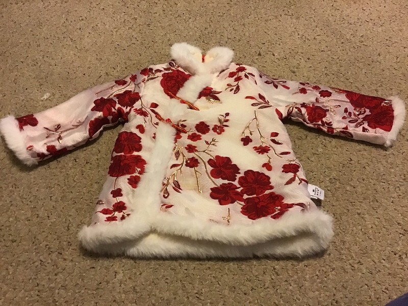 CHINESE NEW YEAR TODDLER WINTER COAT EUC BEAUTIFUL DESIGN MAIDINGDANG 