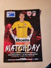 Fußball Programmheft FC Rot Weiss Erfurt