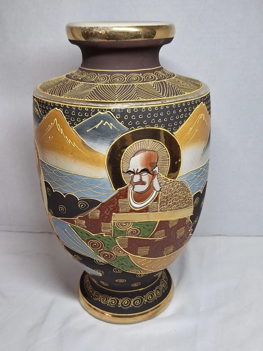 陶瓷多色老式原版古董日本花瓶| eBay