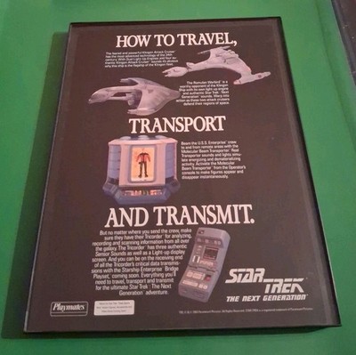 Star Trek Rhe Next Generation Toys Promo Framed Print Ad 1993 8.5x11
