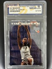 1997 Score Board Rookies Tim Duncan #62 RC All-American WCG 10 Gem-MT
