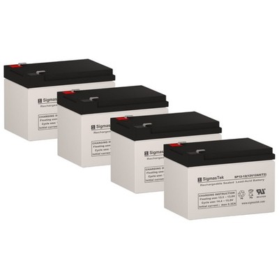 SigmasTek SP12-12T2 12V 12Ah Replacement Battery Set for Altronix MAXIM11D Alarm