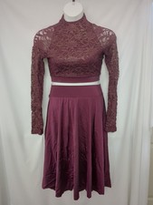 Deep Purple Gold Long Skirt Lyrical Contemporary Open Costume LA Large Adult