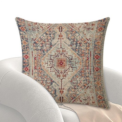 2 Stück persische Kissenbezüge, 45,7 x 45,7 cm, Boho-Teppich-Druck, ethnischer