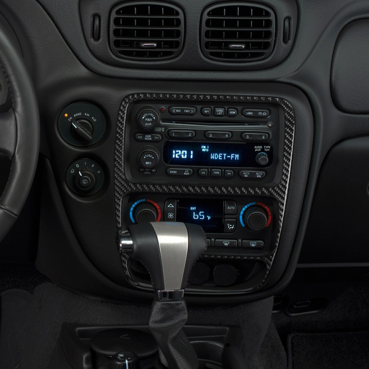 Real Carbon Fiber Center Console Panel Frame For Chevrolet