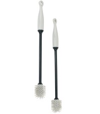 2-Pack Silicone Bottle Brush, 12-Inch Gray Clean Water Bottles, Shakers, Mixers