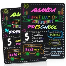Personalized First Day and Last Day of School Sign 13" x 16" Large Chalkboard St