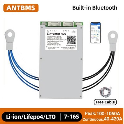 ANT SMART BMS 7S-16S 40A-420A LiFePo4 Li-ion Akku Pack BMS Build in Bluetooth