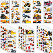 400 Cars and Truck Stickers for Kids, 24 Sheets Construction Birthday Party Fav
