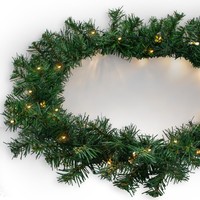Weihnachtsgirlande 540 Cm Mit 70 Led - Batterie + Timer - Tannen Girlande AußEn