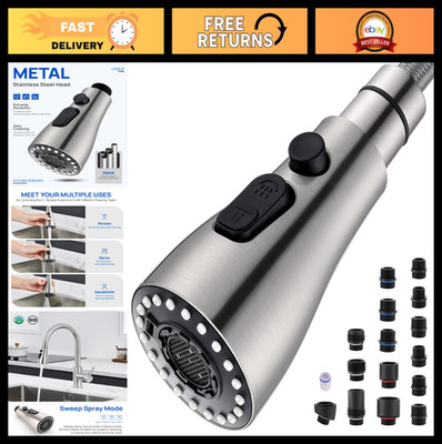 High-Pressure Kitchen Faucet Head Replacement - 3 Mode Sink Sprayer, 15 Nozzle A