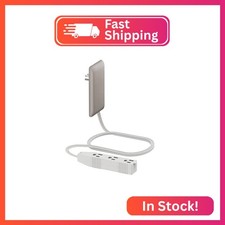 LIDER Flat-Face Outlet Extender, 3 Receptacles, 3ft Cord, 1625W, ETL Listed