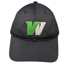 W Logo Strapback Baseball Hat Black One Size Embroidered Port Authority
