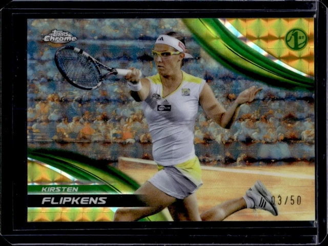 2025 Topps Chrome Kirsten Flipkens Gold Geometric Refractor #/50
