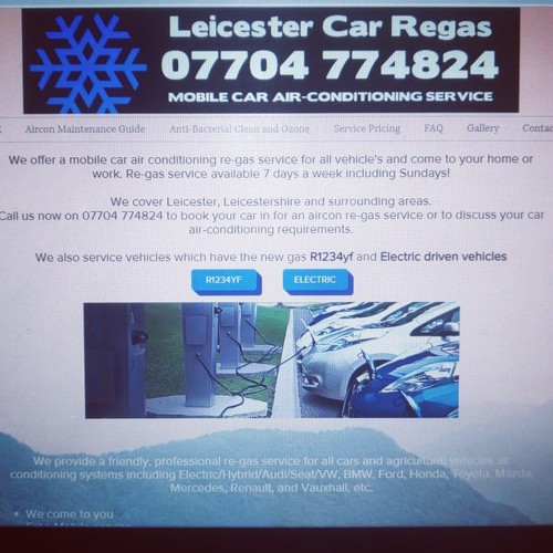 Leicester Car Regas Mobile Air Conditioning Service R1234yf refill