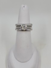 3 Piece Cubic Zirconia Sterling Silver Ring Set