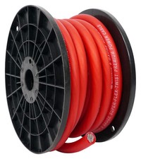 Rockville R0G30RED 0 Gauge 30 Foot Spool Red Car Amp Power Ground Wire Cable