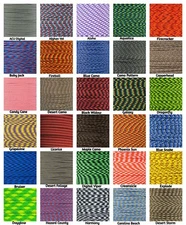 550 Paracord Mil Spec Type III 7 Strand Pattern Color Parachute Cord 10-100 Feet