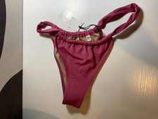 Shade  Shore Womens Ultra High Leg Cheeky Bikini Bottom, Pink Size M 8-10 