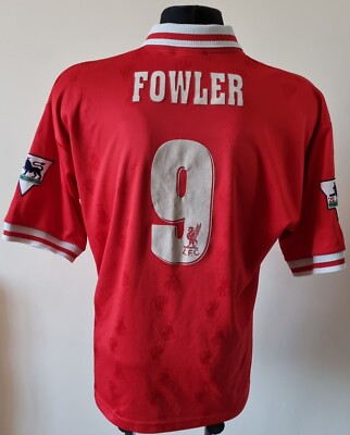 Liverpool 1996 - 1998 Home football Reebok shirt #9 Fowler size 46