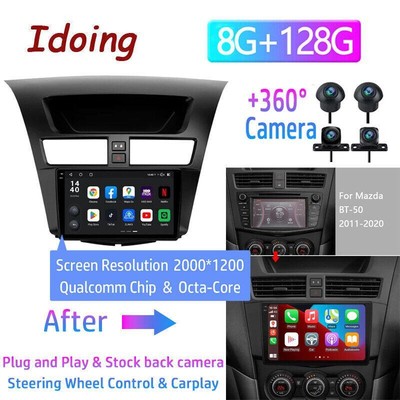 Android 12.0 Car GPS BT Navi Radio Stereo Wifi Player for Mazda Bt50 2011-2020