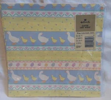 Hallmark Easter Wrapping Paper Duck Egg Gift Wrap Vintage 2 Sheets NIP 1990's