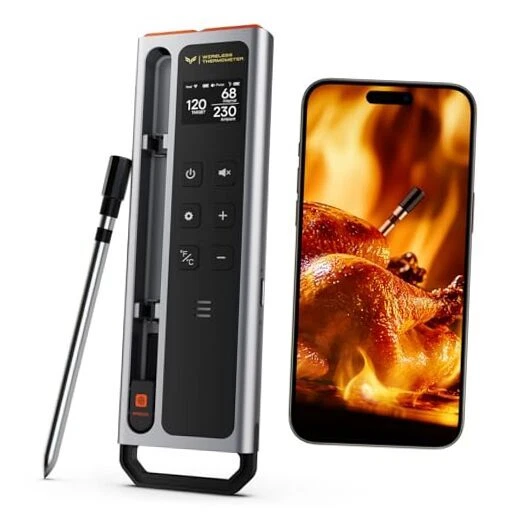 Meat Thermometer Digital Wireless, 800FT Long Range Bluetooth Cooking