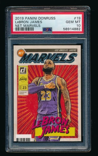PSA 10 LEBRON JAMES 2019-20 DONRUSS NET MARVELS #19 INSERT *SUPER RARE* GEM MINT