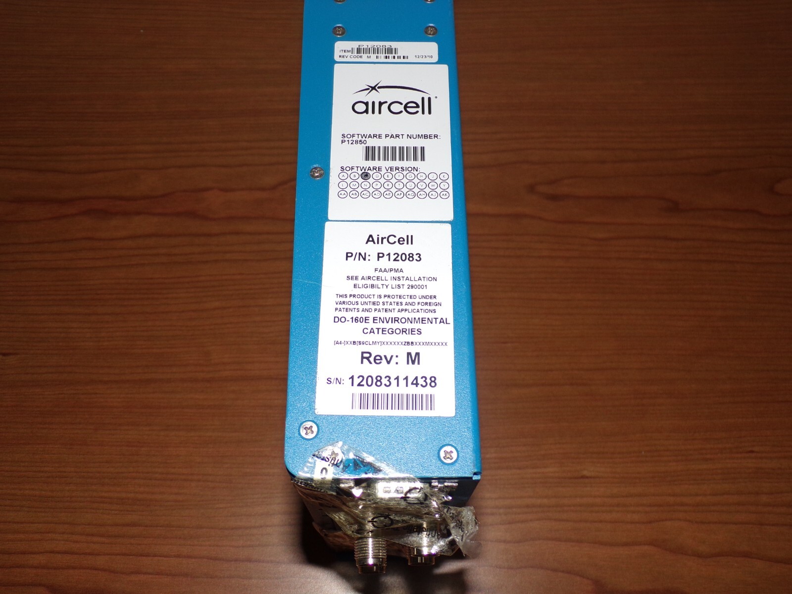 Hawker 800 Aircraft Cabin Router Aircell P12083 (With Tag As Removed)