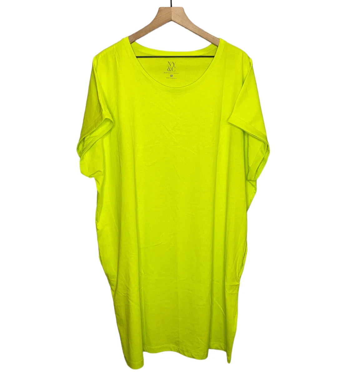 Neon yellow tshirt dress sales