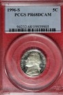 1996 - S PCGS PR69DCAM JEFFERSON NICKEL!!  #B48275 — photo 1