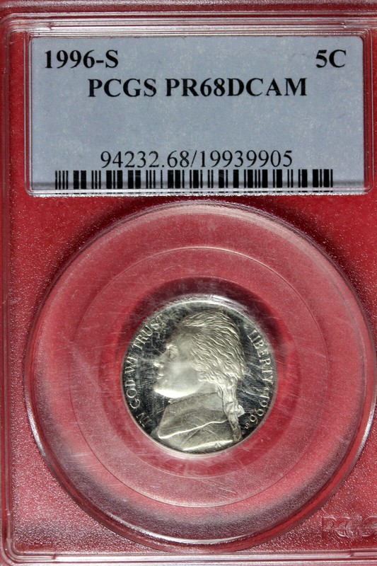 1996 - S PCGS PR69DCAM JEFFERSON NICKEL!!  #B48275
