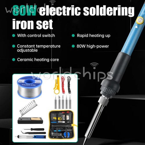 80W Electric Soldering Iron Welding Gun Tool W/ Solder Wire Desoldering Pump USA - Picture 4 of 17