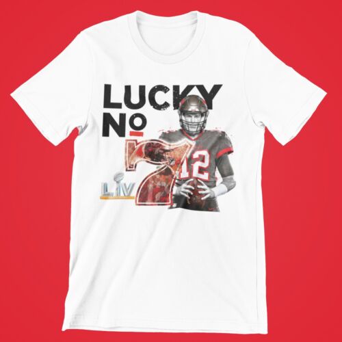Lucky #7. Tom Brady  White T Shirt S-2XL - Picture 1 of 1