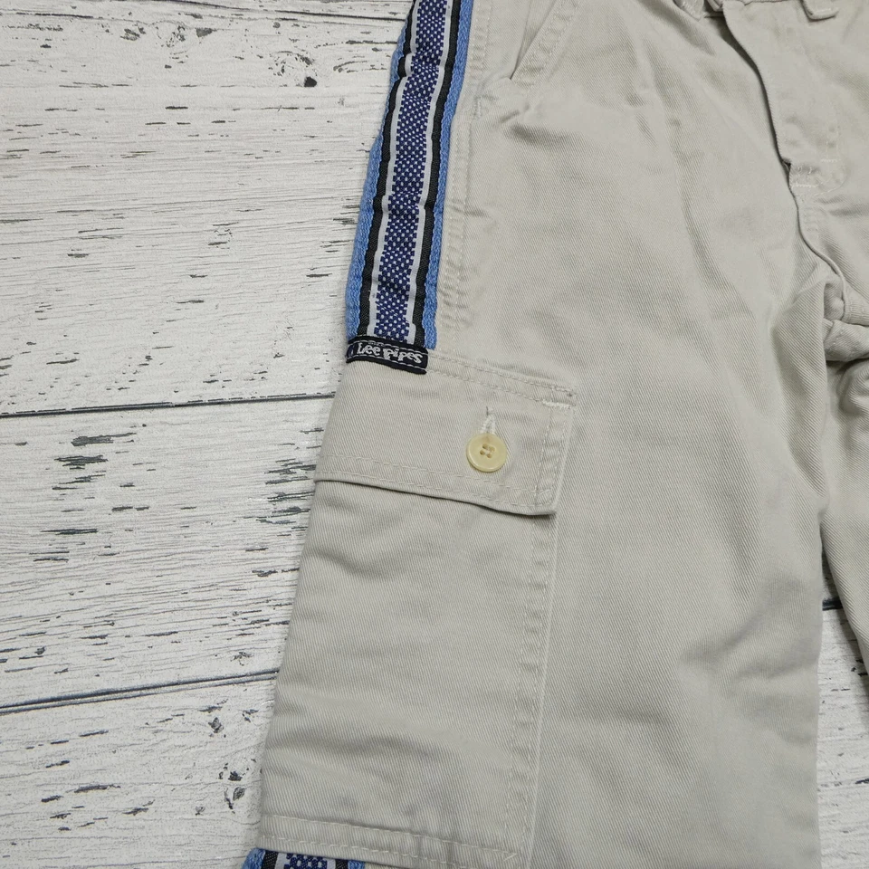 Vtg 90s Y2K Baggy Wide Flare Jnco Style Lee Pipes Cargo Stripes Youth Size 22x23 - Image 2 of 4