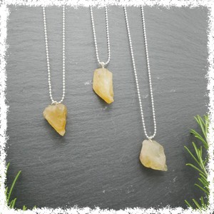 Citrine Raw Crystal Necklace Raw Crystal Pendant Crystal Jewelry Ebay