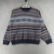 Vintage Sweater Mens XL Fair Isle Knit Colore Italia 90s Hip Hop Grunge Apre Ski