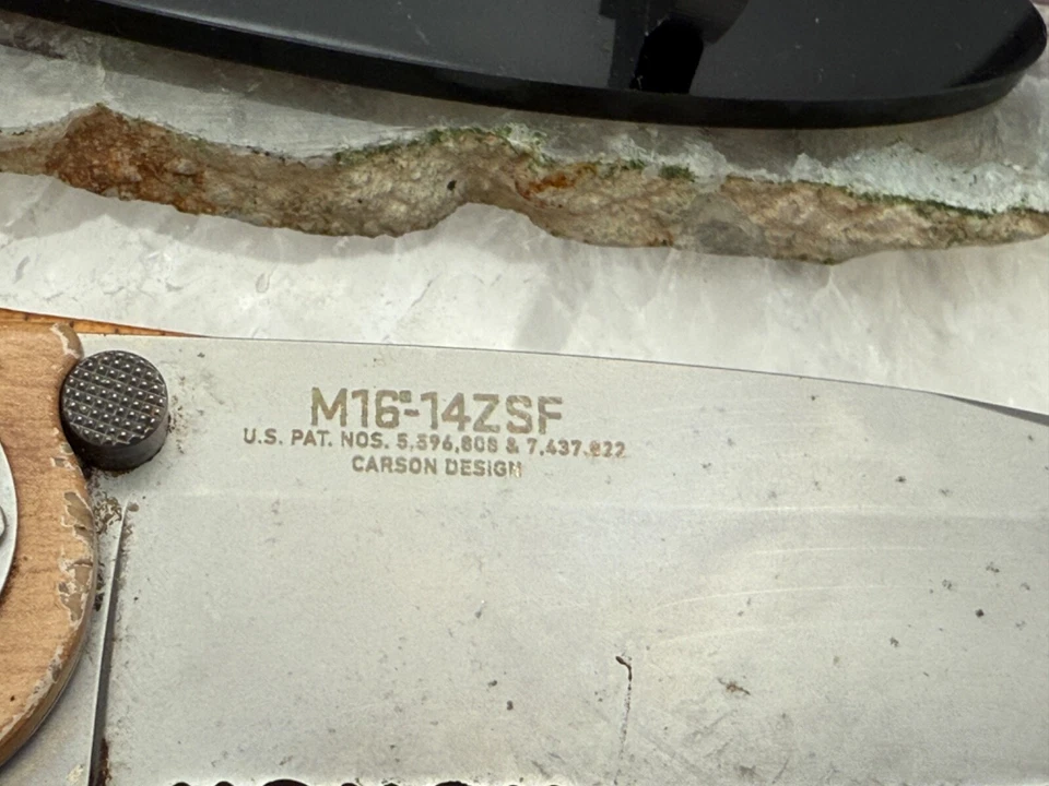 Vintage CRKT M16-14ZSF Carson Design Folding Tactical Tanto Blade--709.25 - Image 3 of 4