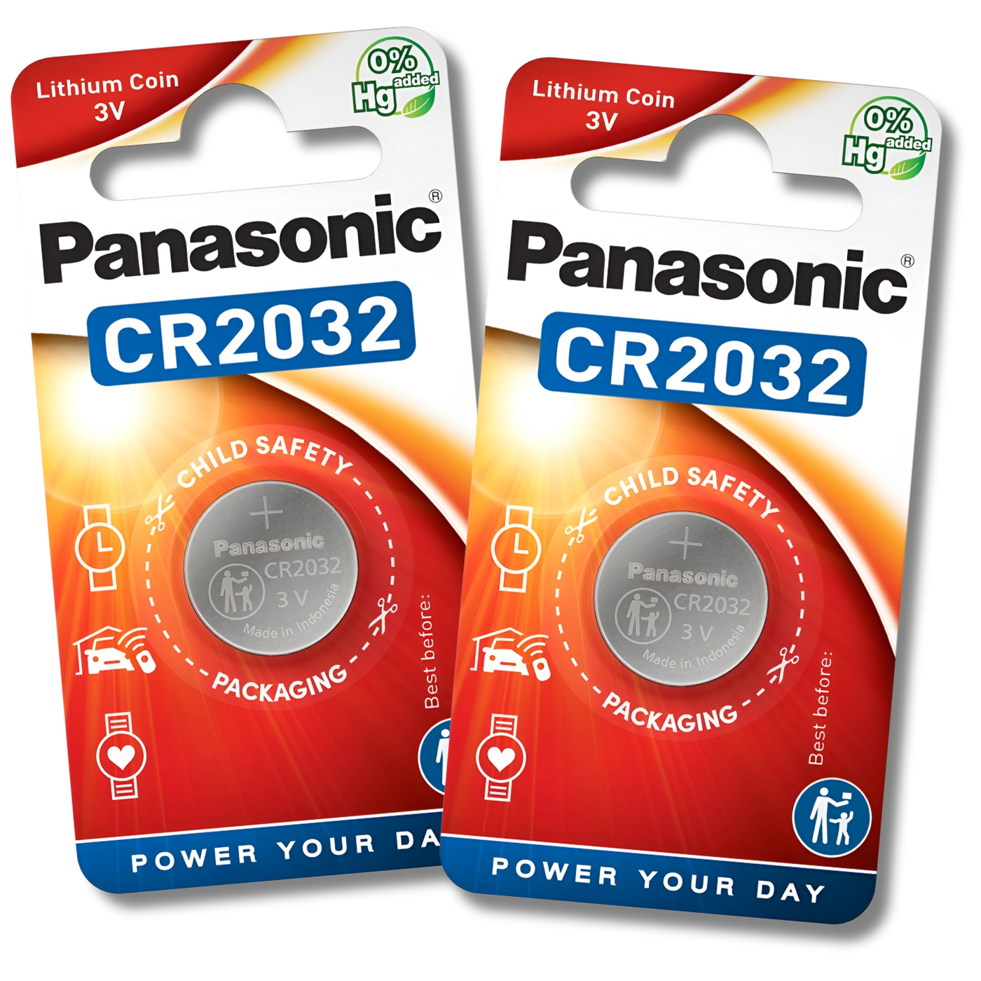 2x PANASONIC CR2032 Batteries 3V Lithium Coin Cell DL2032 2032 *EXPIRY 01/2034*