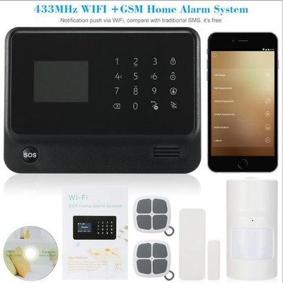 WIFI GSM GPRS Wireless Wired Home Intruder Alarm Security System for Android IOS