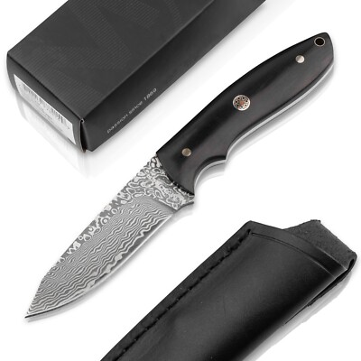 Böker Magnum Vernery Damast Messer Feststehend Knife Jagd Ebenholz   02SC018DAM