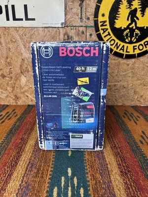 Bosch 40' Green Beam Self-Leveling Cross-Line Laser GLL40-20G NEW