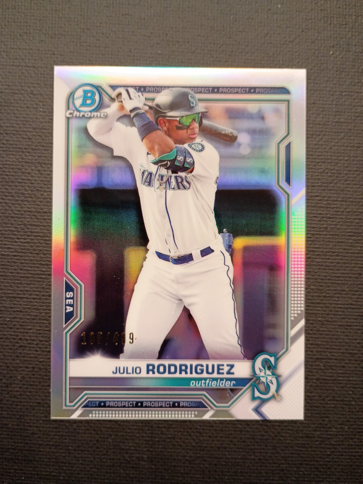 2021 Bowman - Chrome Prospects Julio Rodriguez #BCP-86 Refractor /499 (RC) SP